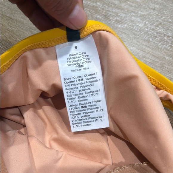 J. Crew Size 6 Yellow One-Shoulder Swim Suit One Piece - Picture 4 of 7